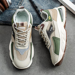 Chaussures pour hommes, chaussures de sport respirantes en maille, chaussures tendance pour hommes, chaussures décontractées à semelle épaisse antidérapante de style skateboard - Product Image 2