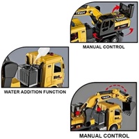 Camion excavateur RC 6 canaux EPT avec pulvérisation, lumière et son, échelle 1:20, véhicule de construction télécommandé pour enfants
