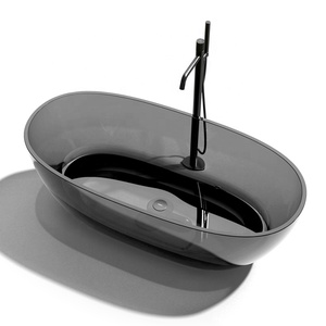 <span class=keywords><strong>Baignoire</strong></span> moderne de luxe <span class=keywords><strong>en</strong></span> résine transparente, <span class=keywords><strong>baignoire</strong></span> autoportante <span class=keywords><strong>en</strong></span> résine transparente, surface solide pour hôtel, intérieur avec robinet - Product Image 6