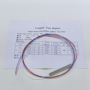 Hot Sale FTTH Ratio 5:95 Single Mode Fiber Steel Tube 1x2 Mini PLC Optical <b>Splitter</b> - Product Image 2