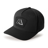 Casquette 5 panneaux structurée imperméable 100% polyester Oxford Poplin Dobby Terry Sporty Leopard Fruit avec patch en caoutchouc personnalisé Performance