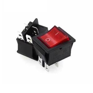 Interruptor Basculante KCD4 con Luz Indicadora Roja 16A 250VAC SPST Universal de 4 Pines - Product Image 1