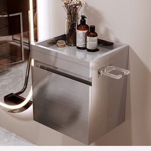 Nouvelle Arrivée Meuble de Salon Moderne en Acier Inoxydable, Armoire de Barbier Durable, Rangement Mural pour Outils de Coiffure, Mobilier de Salon - Product Image 1