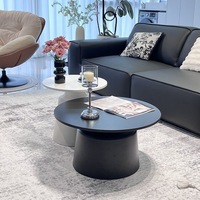 Table basse de style nordique, plateau en panneau à base de bois, structure en métal, hauteur réglable, table de salon moderne minimaliste, luxe léger