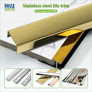 Thép Không Gỉ Tùy Chỉnh Độc Quyền Kim Loại Tường Góc Cạnh Tile <span class=keywords><strong>Trim</strong></span> Trang Trí Dải Hồ Sơ - Product Image 4