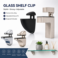 Support mural réglable en acier inoxydable pour étagère en verre, pince de fixation pour meuble et quincaillerie