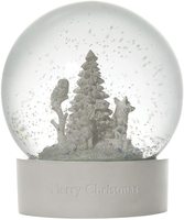 Boule de neige blanc décoratif à personnaliser, cadeau de noël à bas prix