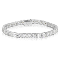 Bracelet tennis HOTWAY en cuivre incrusté de zircone cubique, bracelet tendance, bijoux, cadeau pour hommes et femmes