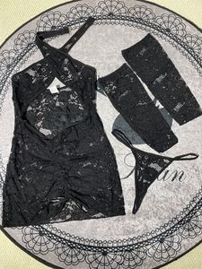 Vestidos Halter para Mujer, Vestido Corto Sensual con Guantes, Atrevido Vestido sin Espalda con Encaje, Lencería Extremadamente Sexy para Mujer - Product Image 6