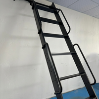 Escalera Rodante Resistente de 108 Pulgadas, Escalera de Biblioteca, 400 LBS, Aluminio, Peldaños Antideslizantes, Ruedas, para Uso en Dormitorios y Armarios