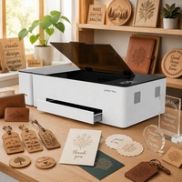 Graveur laser CO2 de bureau Genesis-C 60W 500x300mm, mise au point automatique, silencieux 60db, porte de sécurité, urgence, MDF/papier/cuir, DST/DXF