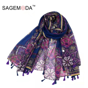 Nouvelle Mode Femmes Dames En Mousseline De Soie Floral <span class=keywords><strong>Plume</strong></span> Écharpe Doux Confort Plage Vacances Wrap Longues Châle Filles - Product Image 1