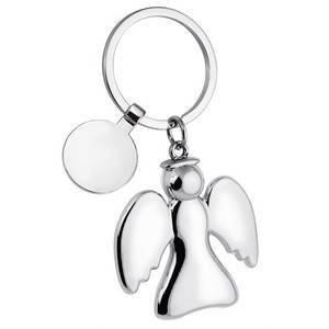 Porte-clés en métal blanc avec logo personnalisé, design unique pour la personnalisation - Product Image 3