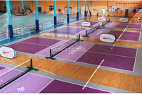Revêtement de sol modulaire en plastique pour terrain de pickleball 2025, nouveau, complet, pré-marqué pour une utilisation en intérieur et en extérieur