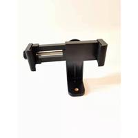 Clip de téléphone rotatif à 360 degrés avec vis allongée, conception monobloc pour équipement de diffusion en direct, plastique noir, horizontal