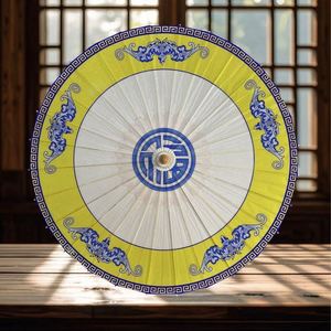 84CM Handmade <b>Bamboo</b> Paper Umbrella Elegant Straight Design Oilpaper <b>Panel</b> for Weddings Painted Techniques Party Style Hand Fan - Product Image 5