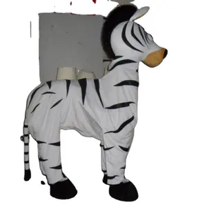 Funny cosplay costume plush animal mascot costume CE 2 person zebra mascot costume for adult
