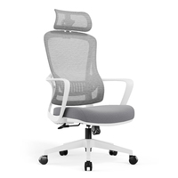 Vente directe d'usine de chaises de bureau ergonomiques confortables à dossier haut, chaises de direction pivotantes entièrement en mesh réglables
