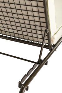 Fabricante de decoración del hogar de Acero acabado personalizado al por mayor tumbona de jardín exterior negra sin cojín - Product Image 3