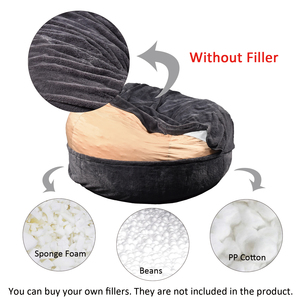<span class=keywords><strong>Fauteuil</strong></span> pouf en tissu personnalisé VISI, avec housse amovible, canapé-lit élégant pour salon d'appartement - Product Image 2