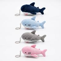 Porte-clés Requin en Peluche Mignon et Doux, Écologique, Animal en Peluche Kawaii, Breloque de Sac Océan, Pendentif Peluche, Cadeau pour Enfants