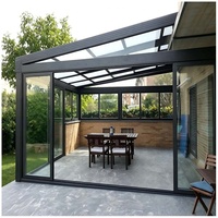 Verrière en aluminium de conception moderne, imperméable et isolée, pour jardin d'hiver, idéale pour l'extérieur commercial
