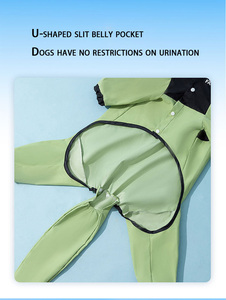 Chubasquero con capucha <span class=keywords><strong>de</strong></span> cuatro patas para mascotas Bunnyhi YF004 para perros pequeños, <span class=keywords><strong>mono</strong></span>, ropa impermeable, abrigo impermeable, ropa para perros, chubasquero - Product Image 5