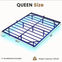 Hochwertiges Modernes Verstecktes Bett Metall-Schwebebettrahmen mit LED-Beleuchtung Queen King Size für Schlafzimmer Hotel & Apartment