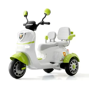 Unisex Kinderbatterij Tweezits Ride-On <span class=keywords><strong>3</strong></span>-wielige Motorfiets Plastic Materiaal Met Afstandsbediening Te Koop - Product Image 1