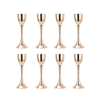 Vases à fleurs en fer sur mesure en gros, gobelets en métal doré, supports floraux pour centre de table, mariages, banquets, célébrations, et décoration de scène
