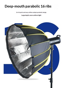 Boîte à lumière <span class=keywords><strong>parabolique</strong></span> profonde de 90 cm avec grille nid d'abeille pour monture Bowens, Elinchrom, Profoto – Accessoire de studio photo pour flash - Product Image 3