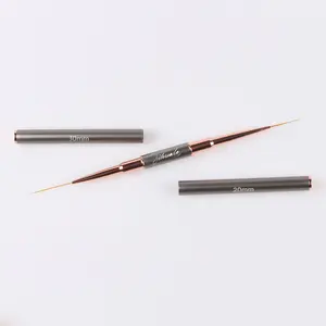 New Kolinsky Acrylic Private Label Dual Liner Brush 2 In 1detail Brush Nail Art Set Brush