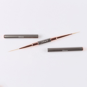 Nuevo kolinsky acrílico Etiqueta Privada dual cepillo 2 en 1 detalle cepillo de <span class=keywords><strong>uñas</strong></span> arte cepillo - Product Image 1