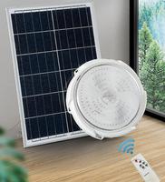 Plafonnier solaire LED extérieur/intérieur 50W-200W, éclairage paysager, indice de protection IP54, en aluminium et polycarbonate