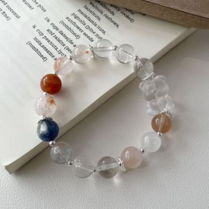 Pulsera de ágata roja y oro negro Super Seven, plata de ley S925, cristal blanco natural para mujer, joyería de regalo con diseño de oso - Product Image 4