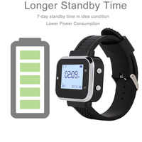 Système d'appel sans fil pour serveurs avec montre-bipeur, bouton d'appel UFO 433,92 MHz pour restaurant, restaurant de fondue, salon de thé