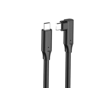 1M dirsek tipi C şarj kablosu tip-c erkek USB-C kadın tipi Tipe USB C Thunderbolt 3.2 Thunderbolt 10Gbps 20Gbps hızlı şarj veri