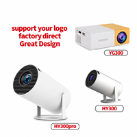 Projecteur HY300 Pro Android 11 Mini Portable Home Cinéma 2 Go RAM 16 Go ROM 160 ANSI Lumens Prise en charge 4K Projection Courte Portée Intégré
