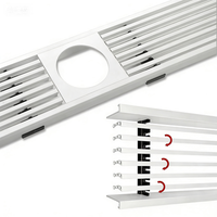 Grille de ventilation en plastique pour climatiseur central, diffuseur d'air, système CVC, grille de ventilation à double lame