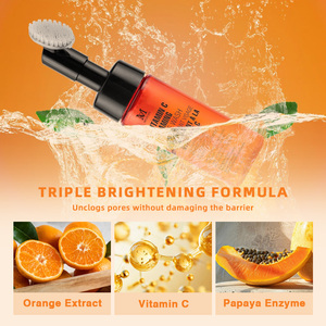 Nettoyant <span class=keywords><strong>visage</strong></span> personnalisé OEM avec logo, hydratant naturel, traitement anti-acné, nettoyant moussant à la vitamine C pour femmes et hommes - Product Image 3