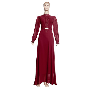 Robes décontractées à col rond pour femmes, avec ceinture, à manches longues, à la mode, printemps, nouvelle collection <span class=keywords><strong>2023</strong></span> - Product Image 6