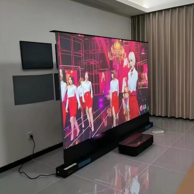 Factory Custom 92-Inch 16:9 4K UST ALR Electric Home Theater Projector Screen CBSP Fresnel Motorized Projection 16:9 UHD Screen