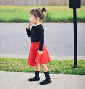 Conjunto de Ropa Infantil al por Mayor, Camiseta Casual de Manga Larga con Vestido Tipo Frock para Niñas Pequeñas, de Fábrica China - Product Image 3