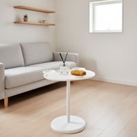Table basse mobile en plastique haute résistance au design moderne et simple en forme d'ours mignon pour salon, chambre et bureau à domicile