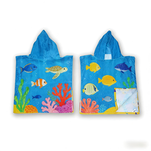 Serviette à capuche pour enfants personnalisée, poncho de bain doux, super absorbant et à séchage rapide, nom et logo personnalisés disponibles - Product Image 3