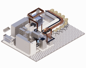 Progetto di cucina del ristorante Fast Food La Cesar di progettazione e fornitura di Fast Food Chefwin - Product Image 5