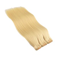 14A Haute Qualité # Lots de Cheveux Naturels Vietnamiens Bruts Non Traités, Lisses Comme des Baguettes, Blond Platine 613, 100% Cheveux Humains Vierges, Faits à la Machine