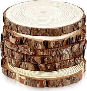 Natürliche unvollendete Holz chips große runde Stücke Hochzeits zentrum und DIY dekorative runde Scheiben