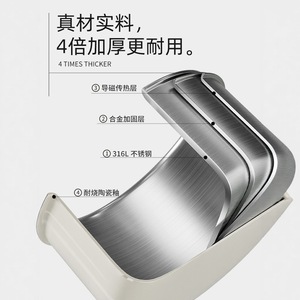 Three Layer Stainless Steel <b>Steamer</b> 304 Food Grade Gas Stove Use Household Steam Pot Double Handle - Product Image 4