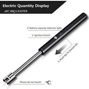 Pas de Feu Sans Flamme Usb Personnalisé Électrique Cuisine Briquet D'arc Sans Flamme 1.5-2 Heures 230*15*15mm FCC/CE/ROHS En Métal, métal <span class=keywords><strong>73</strong></span> ± 1g - Product Image 4